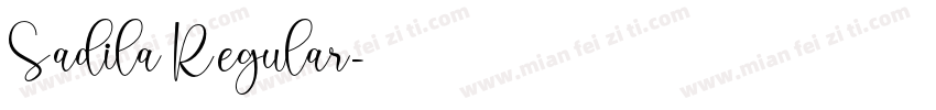 Sadila Regular字体转换
